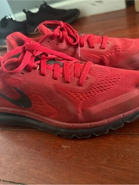 Nike Red Athletic Sneakers with Black Logo